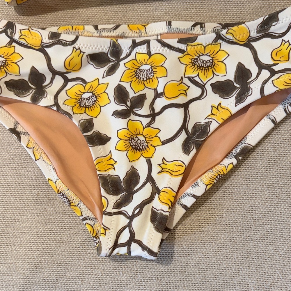 J. Crew Yellow Floral Girls' Rickrack Two-Piece Swimsuit/VARIOUS - Picture 3 of 12